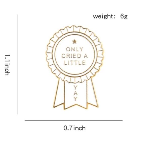 “Only Cried a Little- Yay” Enamel Pin - Picture 3 of 7